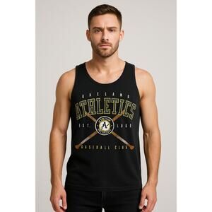 Vintage Y2K MLB Oakland Athletics Baseball Tank Top Hank Aaron Originals Men’s M